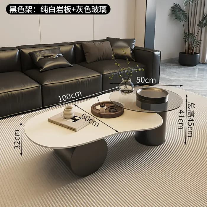 Table Basse ovale minimaliste italienne, moderne, nordique, Glamour, beauté, tendance, meubles de Sa