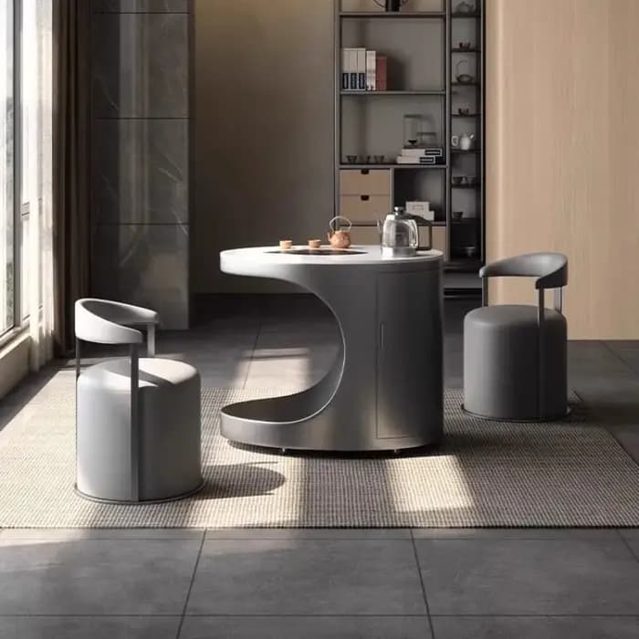 Organisateur nordique Table basse luxe esthétique sol minimaliste