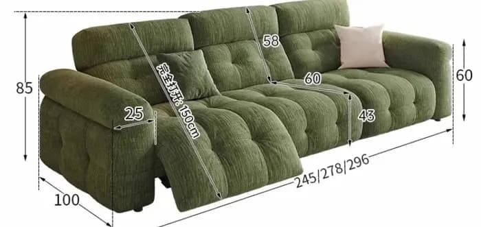 Canapé italien confortable pour adultes