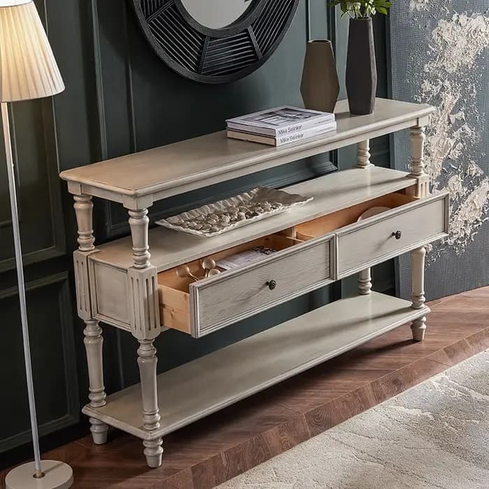 Table Console Glam américaine avec rangement