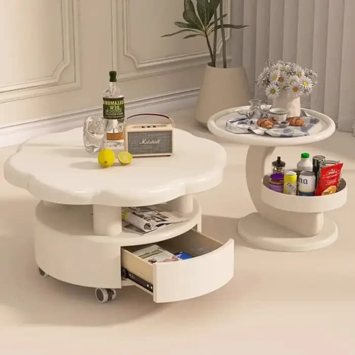 Table basse d'angle irrégulière nordique esthétique Unique Glam Tables livres authentiques Mesas De Centro Para Sala meubles De maison