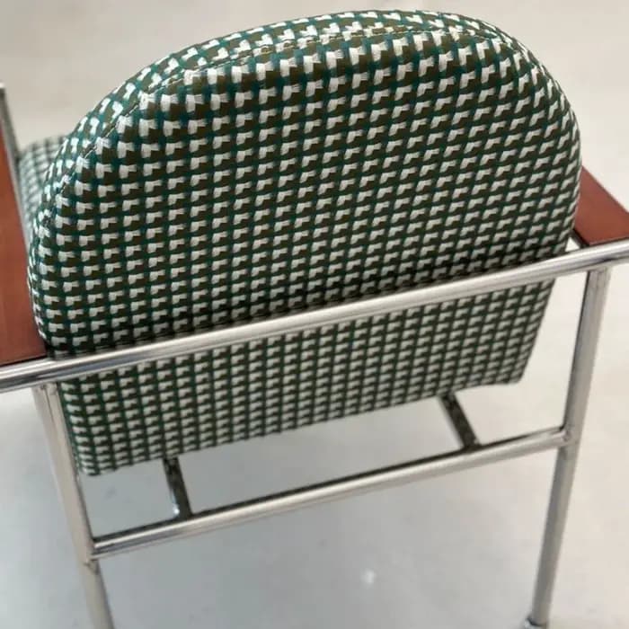 Chaises de Luxe en Métal avec Dossier Ergonomique pour Salon, Fauteuils Confortables et Modernes, Me