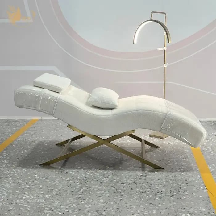 Fauteuil de soin ergonomique incurvé avec dossier capitonné