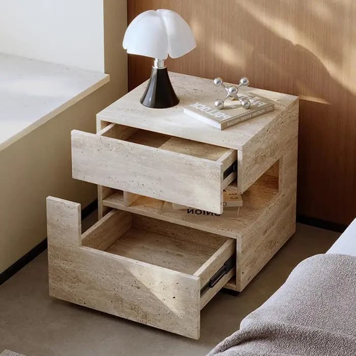 Wabi Sabi tables De chevet minimalistes rectangulaires tendance Premium Glam tables De chevet chambr
