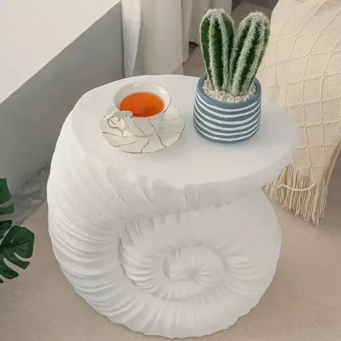 Table basse créative en forme de coquillage de style nordique