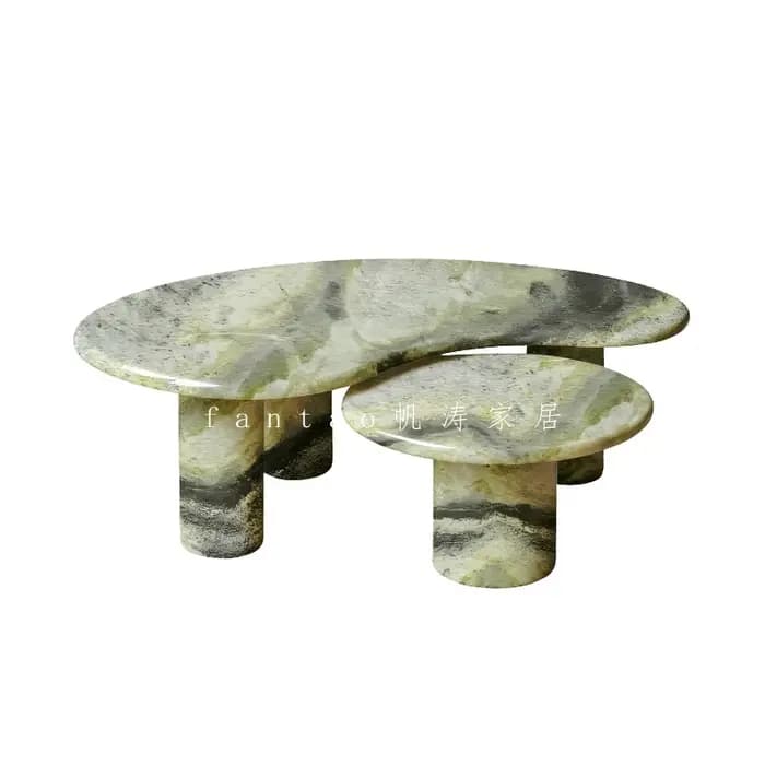 Table basse moderne en marbre nordique