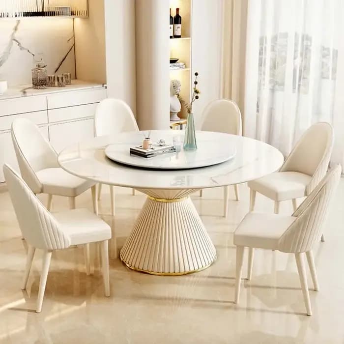 Table ronde Unique De luxe design grand ensemble De Table à manger De cuisine nordique salon moderne
