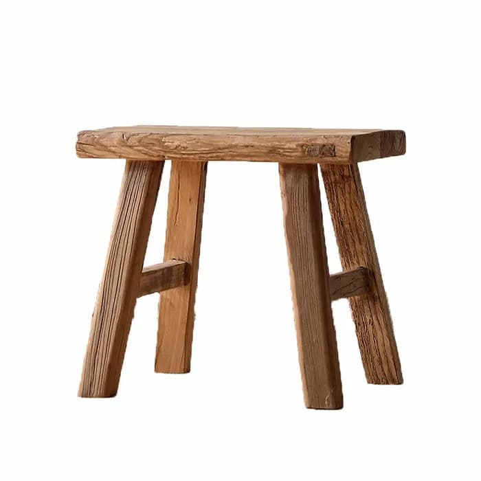 Banc Long en bois d'orme ancien naturel, tabouret à chaussures à langer pour hall d'entrée, cuisine