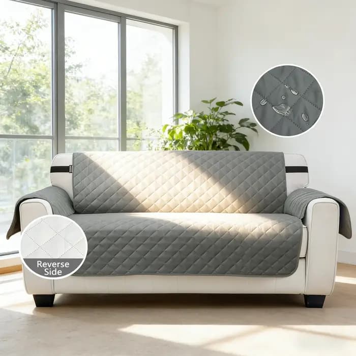 Housse de canapé imperméable matelassée anti-usure pour chien