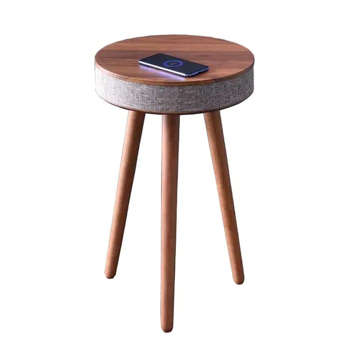 Table basse intelligente créative avec haut-parleur HIFI Bluetooth, chargement sans fil, Style nordi