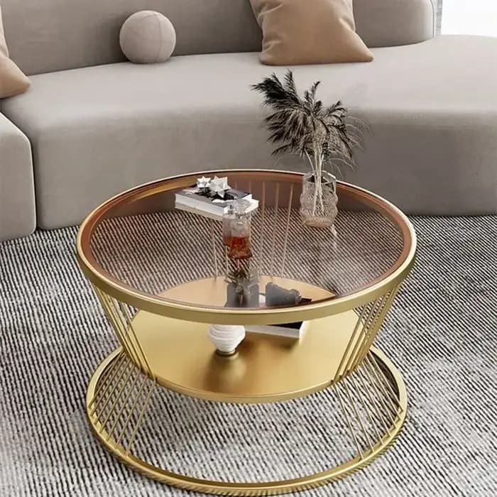 Petit appartement salon rond ménage minimaliste Mini Table moderne lumière luxe