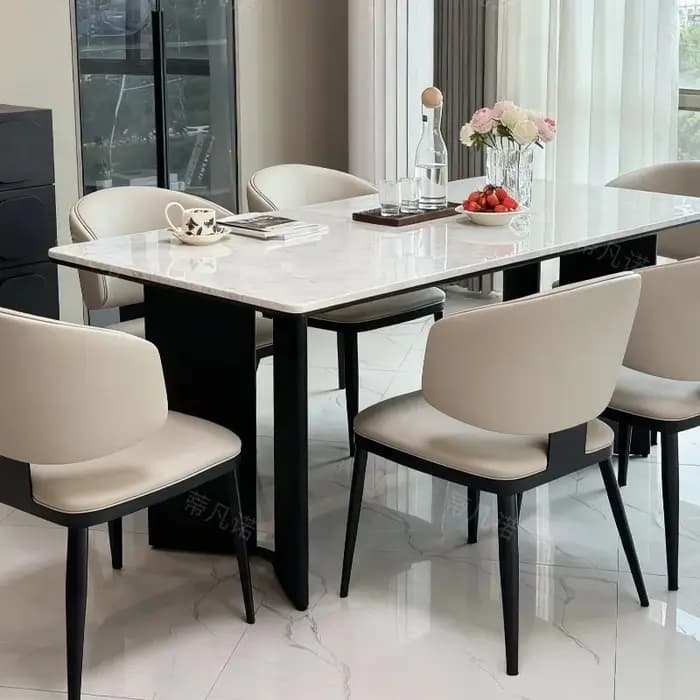Table à manger rectangulaire de luxe italienne