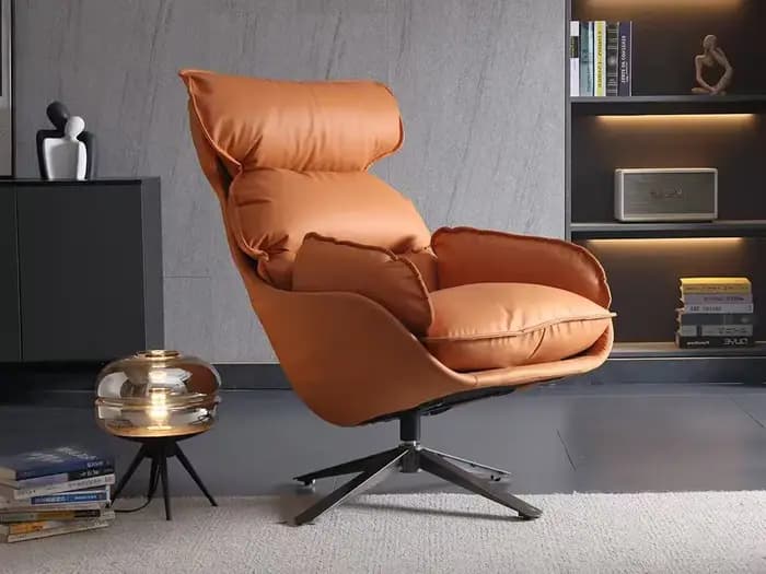 Fauteuil pivotant moderne et élégant avec coussin