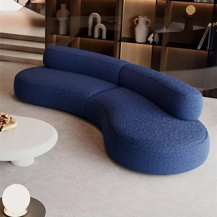 Canapé moderne salon Section modulaire tissu d'angle velours nuage Convertible