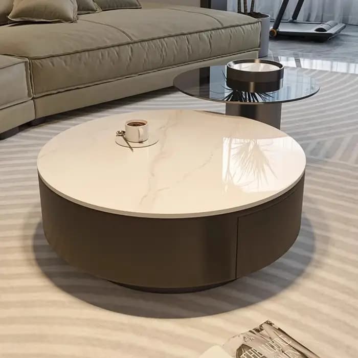 Tables basses ovales design ordinateur portable luxe italien