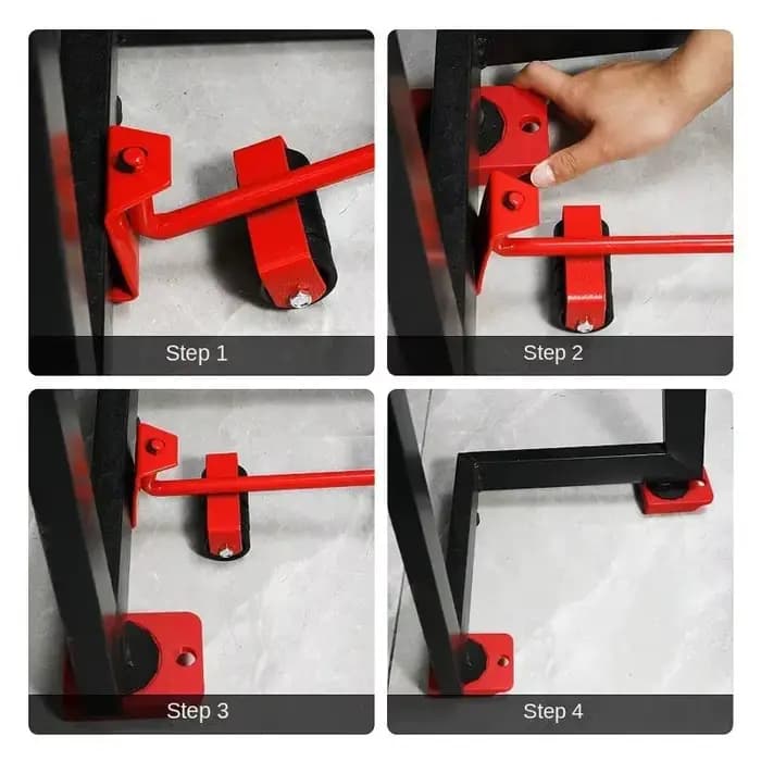 Ensemble de déplaceurs de meubles polyvalents – Rouleaux robustes 2/4/5 pièces pour un déplacement et un levage sans effort