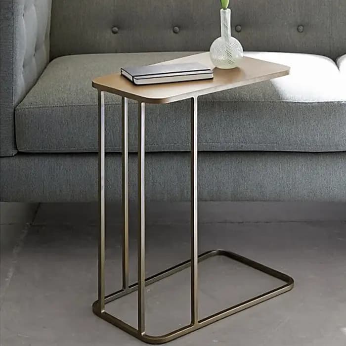 Table d'appoint de canapé en métal minimaliste moderne