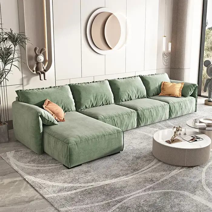 Canapé-lit en tissu de luxe moderne pour salon