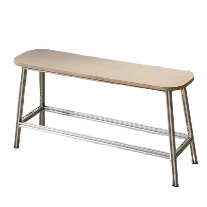 Tabouret en bois Pouf Ottoman moderne en métal