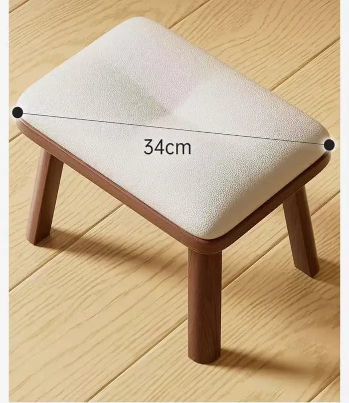 Tabouret bas en bois massif pour la maison - Robuste