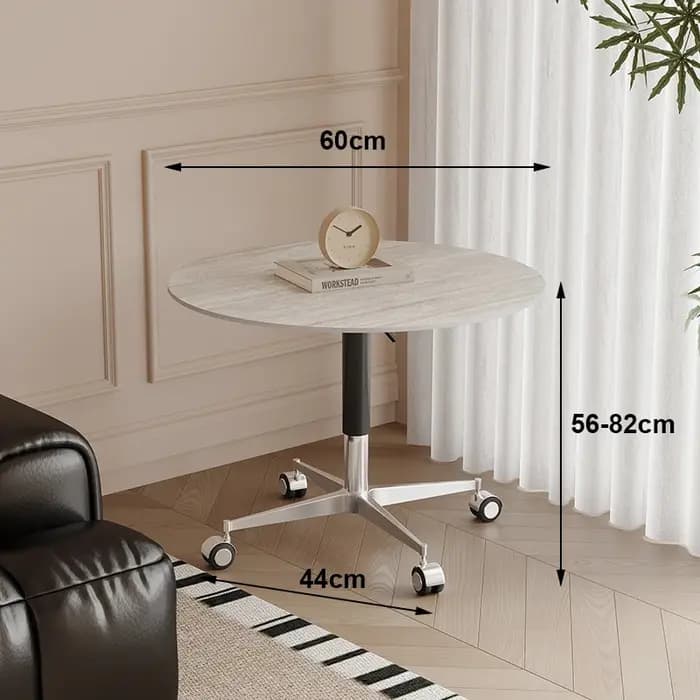 Tables basses rondes relevables multifonctions Wabi Sabi petites