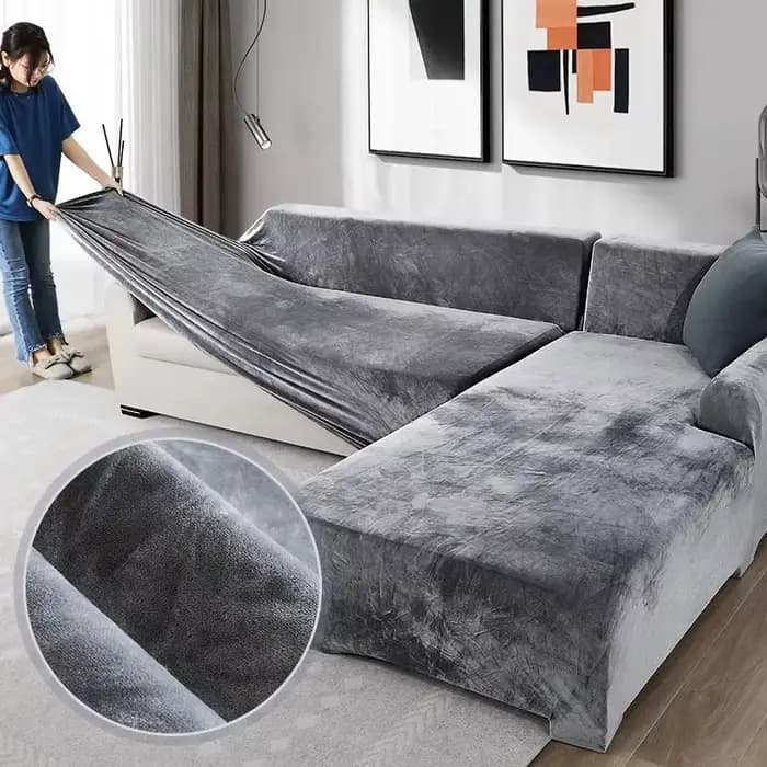 Housse de canapé en velours pour salon