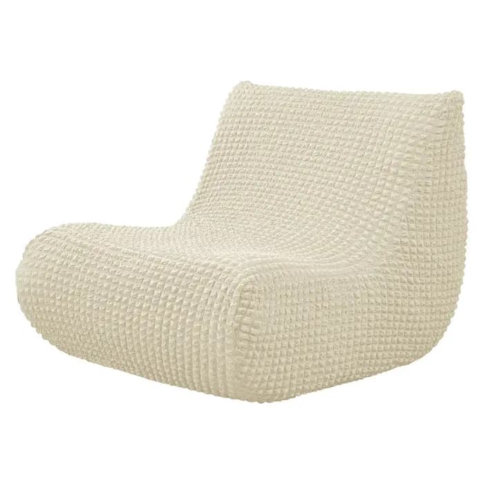 Housse de canapé Caterpillar unie, entièrement enveloppante, en seersucker très extensible, anti-pou