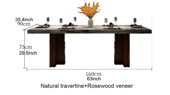 Table à Manger en Marbre Naturel, Ensemble Créatif de Deux Tailles et Chaises pour Appartement