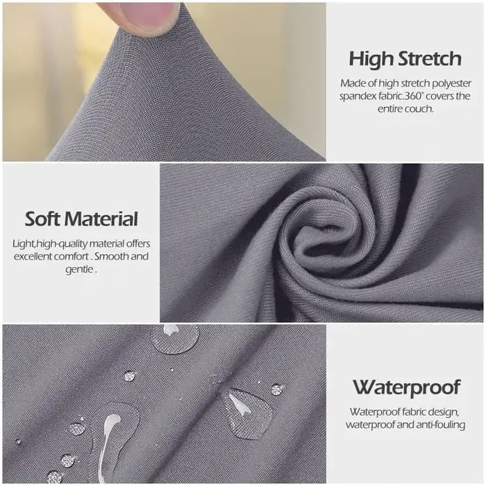 Housse de canapé relax 1 place extensible, protection de meuble couleur unie