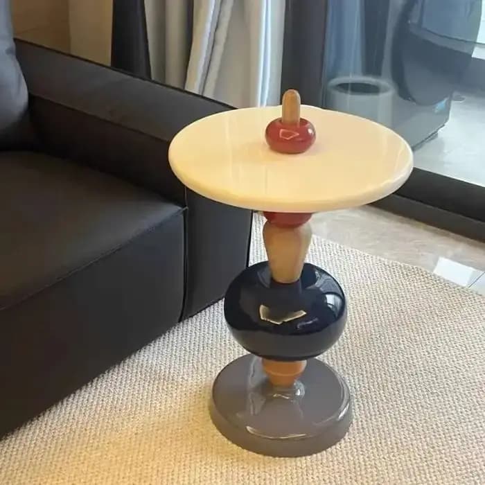 Table d'appoint créative, petite table ronde de couleur simple pour tomates sur bâtons modernes