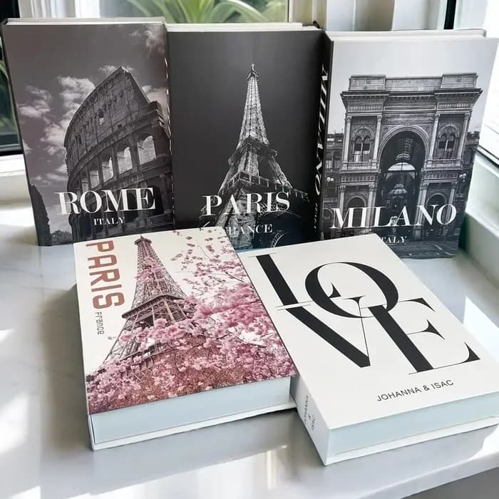 Boîte de rangement de faux livres de luxe Open Paris