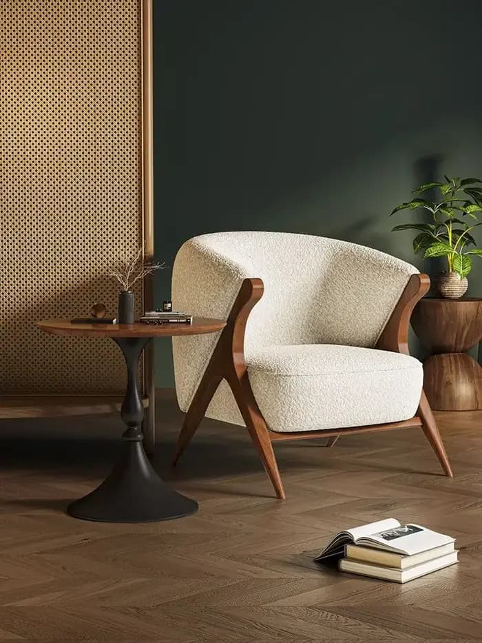 Meubles nordiques inclinables simples, chaise de canapé, rétro, hôtel, chez l'habitant, café, salon,