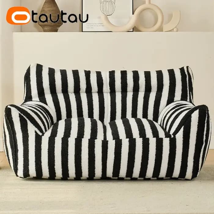 Juste de pouf 2 places sans remplissage