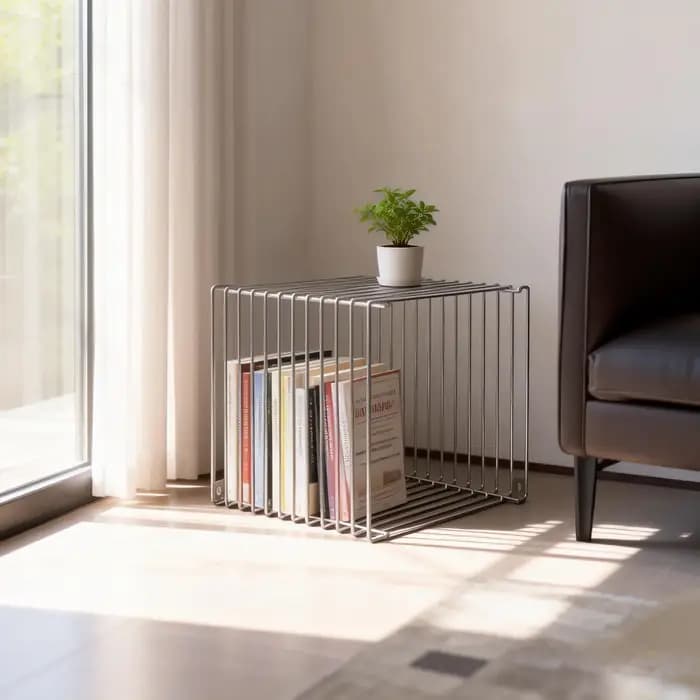 Table d'appoint avec structure en métal