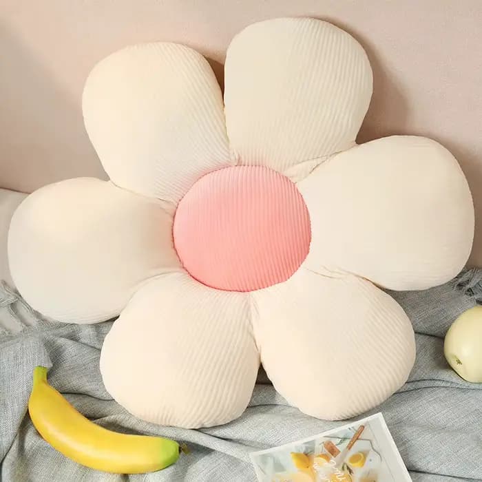 Coussin de siège en peluche à fleurs colorées, 35-40cm, plante de dessin animé douce, marguerite en peluche, coussin de chaise, canapé, cadeau d'anniversaire pour amoureux