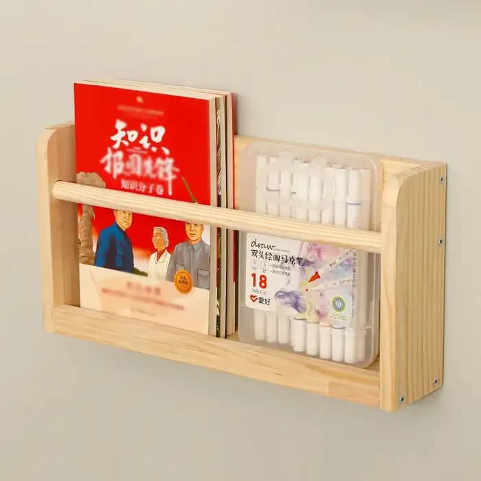 Étagère à livres murale en bois