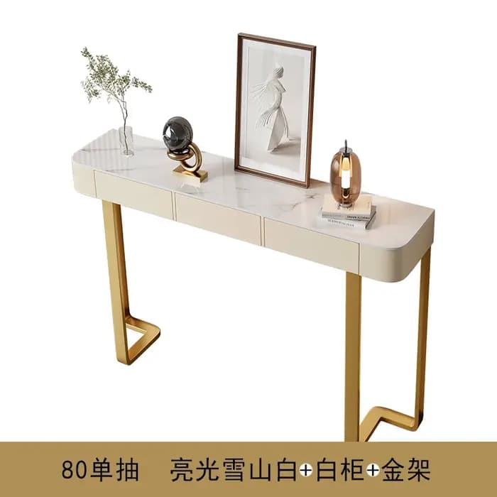 MELCabinet-Table console brillante de luxe pour couloir, salon, ardoise, table d'appoint de porche,