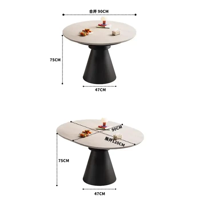 Table de salle à manger de luxe nordique en bois pour cuisine et restaurant