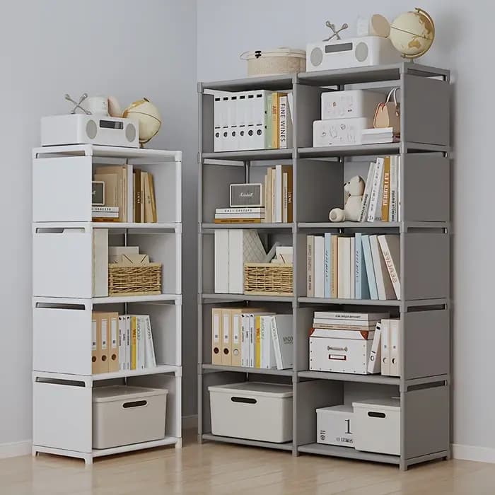 Étagère de rangement simple à 6 niveaux et double rangée