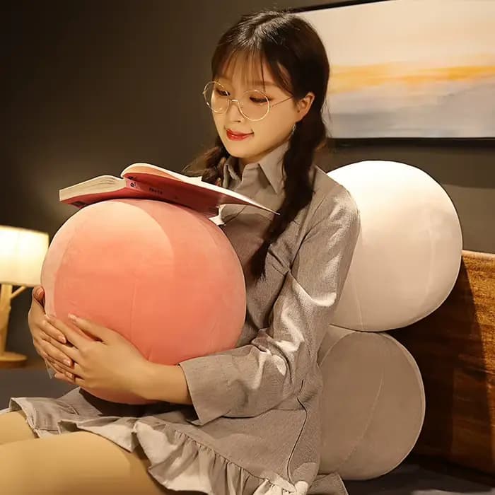 Coussin Boule Ronde en Velours de Style Nordique, Pouf de Siège en Peluche, Décor de Canapé de Chambre, Coussin Boule Douce, Heart de Taille et de Dos