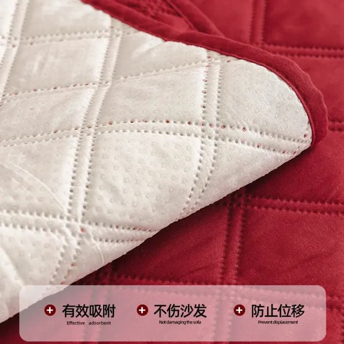 Housse de canapé en tissu brossé rouge pour le Nouvel An chinois