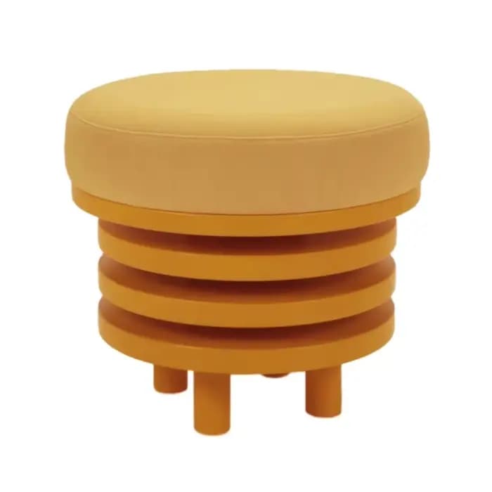 Petit tabouret rond en bois créatif