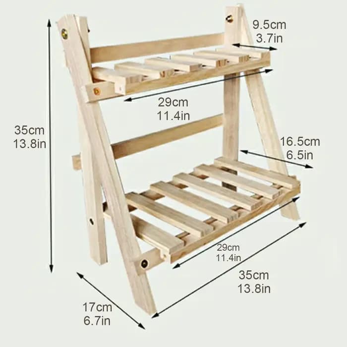 Support de rangement de bureau en bois