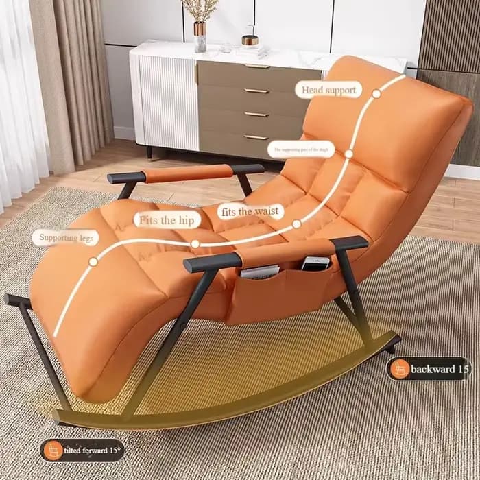 Chaise à bascule moderne de luxe pour adultes