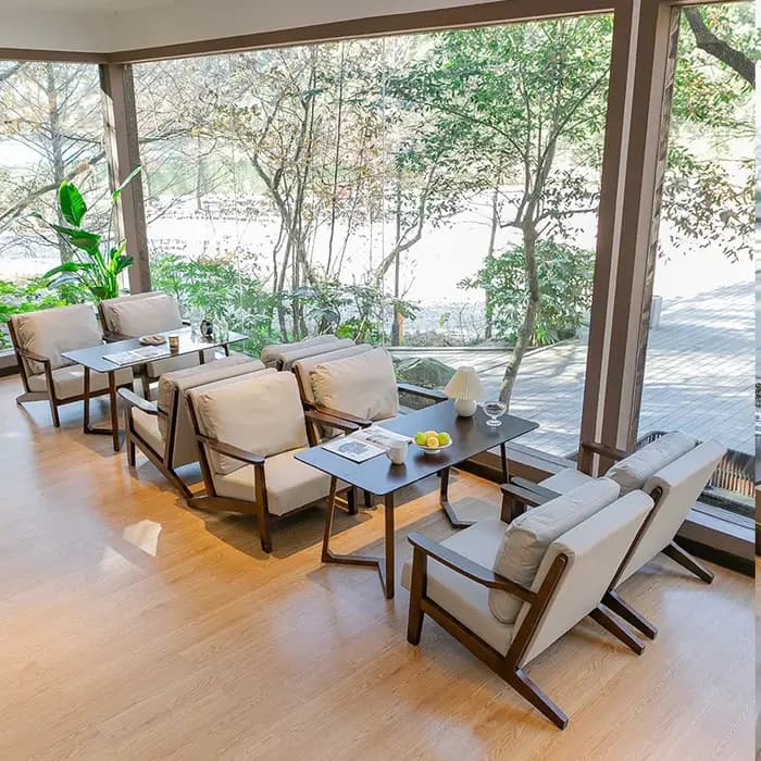 Ensemble table et chaise chinois en bois massif – parfait pour les restaurants/salles d'étude