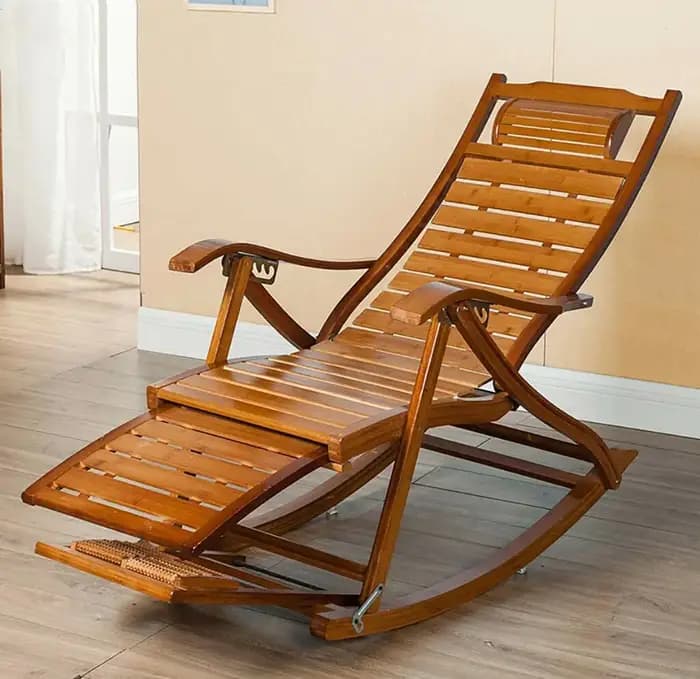 RapDuty-Chaise à Bascule en Bambou