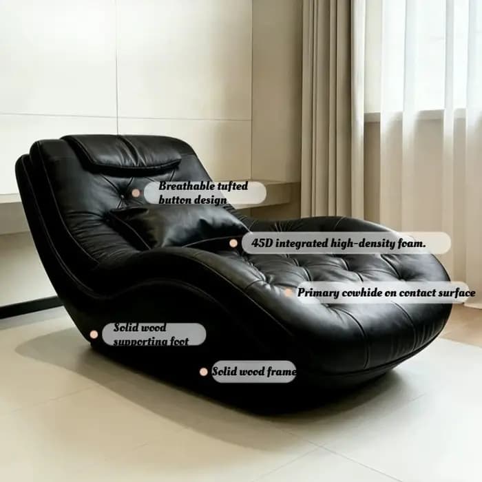 Fauteuil inclinable zéro gravité en cuir