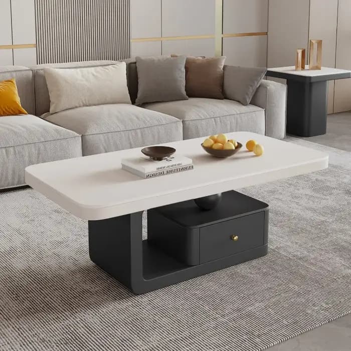 Table basse de luxe moderne affichage rectangulaire