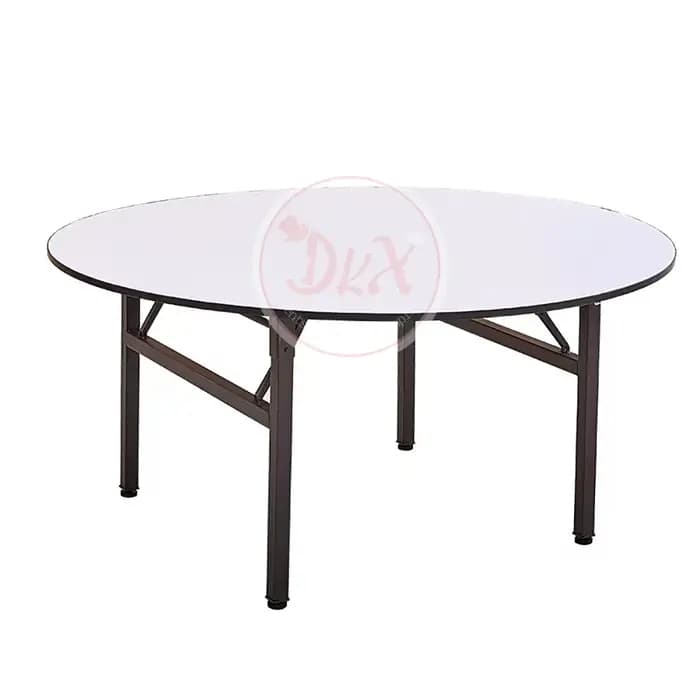 Table à manger pliante en bois ronde moins chère populaire de 5 pieds 6 pieds 8 pieds avec la table