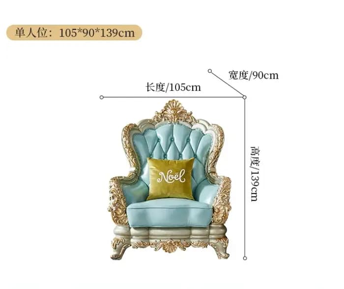 Canapé d'angle de luxe en cuir vert moderne, ensemble de canapés vintage de luxe pour chambre à couc